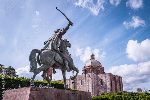 statue of allende in san miguel de allende guanajuato mexico photo