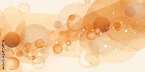 Caramel abstract core background with dots, rhombuses, and circles