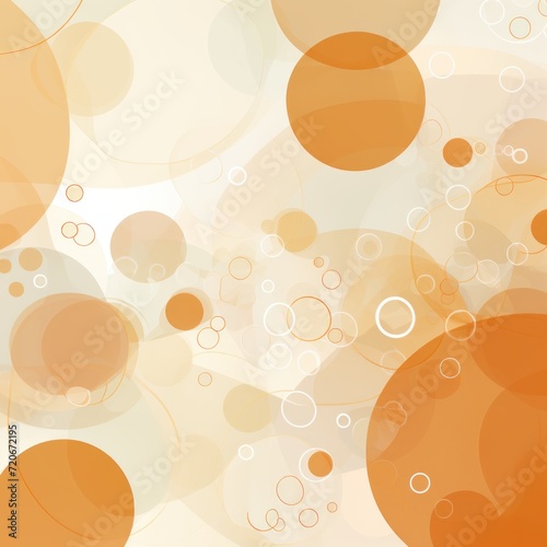 Caramel abstract core background with dots, rhombuses, and circles
