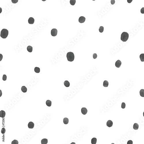 Scandinavian elegant monochrome dots, seamless pattern scrapbook paper design, black vector icon doodle