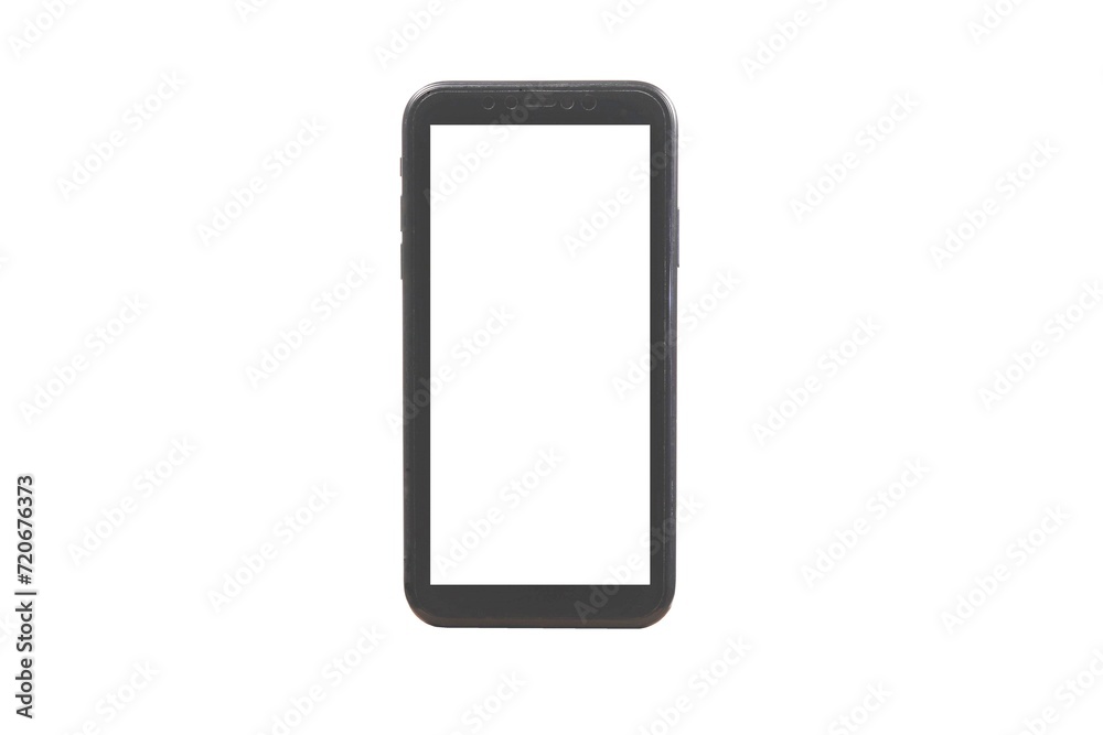 A blank image of a smartphone with a blank white screen.