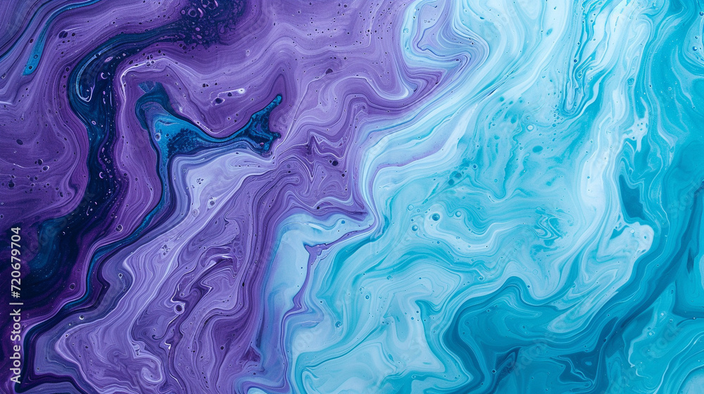 Obraz premium Violet, blue, and teal marble background