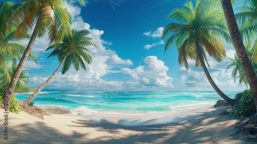 Paradise Horizon: Panorama of Tropical Beach Bliss © Martin Studio