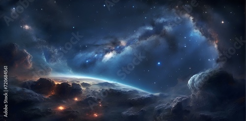 planet and space Cosmic sky full of stars space