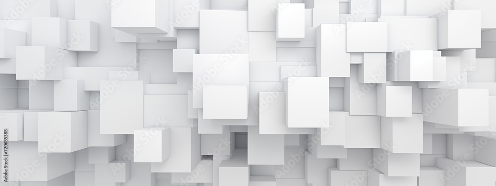 abstrack 3d background with squares moving in and out