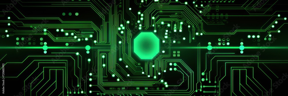 Computer technology vector illustration with jadeite circuit board background