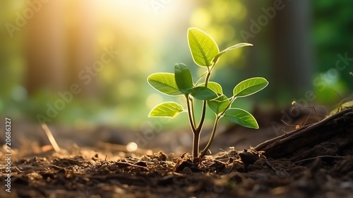 sequence of growth of young plants in nature and sunlight, natural tree growth. © @_ greta