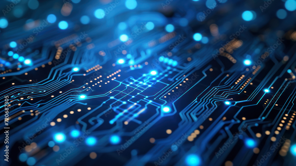 Close-up of a chip on a printed circuit board, microprocessor. Printed diagram. Location of tracks. Technology concept. Close-up of a chip on a printed circuit board, microprocessor. Printed diagram. Location of tracks. Technology concept.
