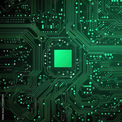 Computer technology vector illustration with jadeite circuit board background 