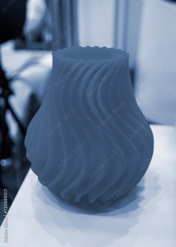 Art object vase printed on a 3D printer. Models created by a 3D printer ...