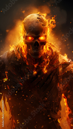 Skeleton Zombie Fire © Harun