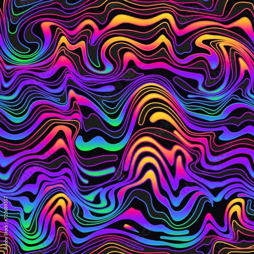 Spectrum colour wavy. Seamless pattern.