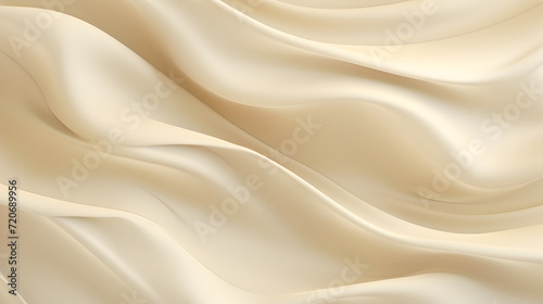 3d rendered abstract wavy metallic background,, nude beige color background, flowing cream liquid Pro Photo 