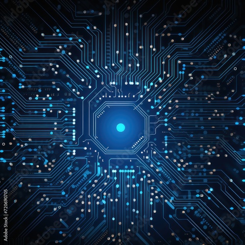 Computer technology vector illustration with pearl circuit board