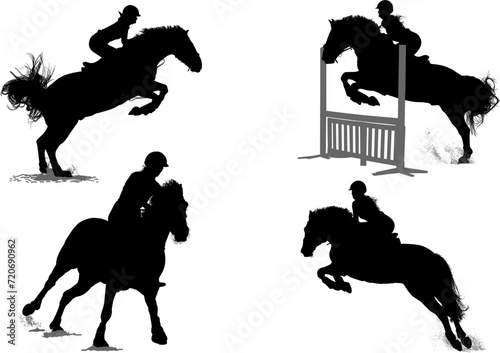 silueta, caballo, animal, vector, animal