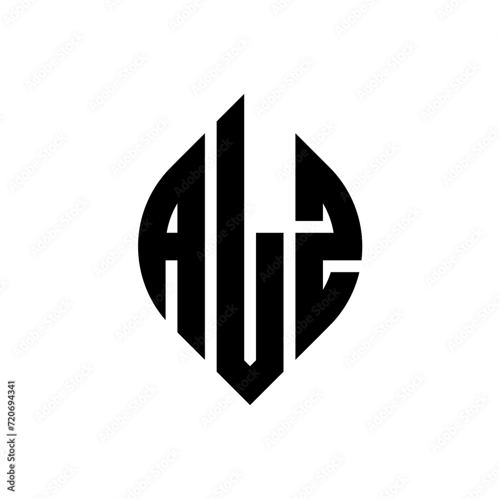 ALZ circle letter logo design with circle and ellipse shape. ALZ ellipse letters with typographic style. The three initials form a circle logo. ALZ Circle Emblem Abstract Monogram Letter Mark Vector. ALZ circle letter logo design with circle and ellipse shape. ALZ ellipse letters with typographic style. The three initials form a circle logo. ALZ Circle Emblem Abstract Monogram Letter Mark Vector.