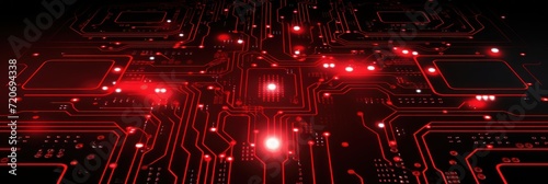 Computer technology vector illustration with ruby circuit board background pattern 