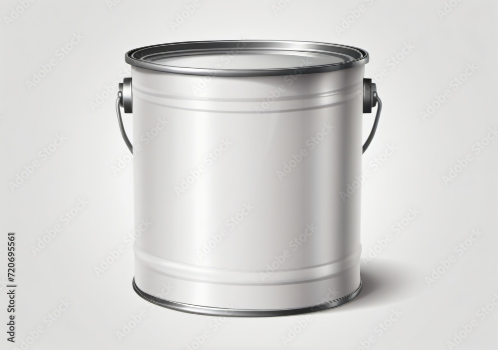 Childrens Illustration Of Paint Can,White Metal Bucket Isolated On White Background,Transparency Childrens Illustration Of Paint Can,White Metal Bucket Isolated On White Background,Transparency
