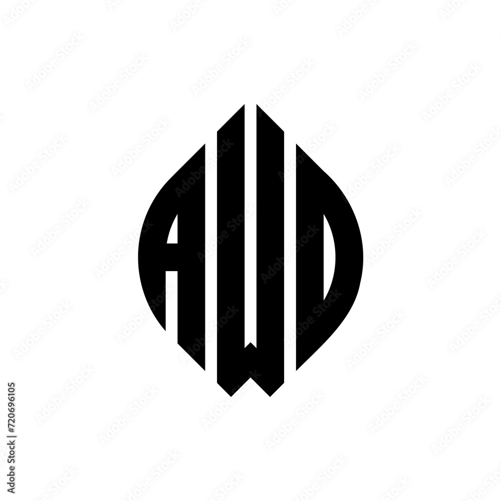 AWO circle letter logo design with circle and ellipse shape. AWO ellipse letters with typographic style. The three initials form a circle logo. AWO Circle Emblem Abstract Monogram Letter Mark Vector. AWO circle letter logo design with circle and ellipse shape. AWO ellipse letters with typographic style. The three initials form a circle logo. AWO Circle Emblem Abstract Monogram Letter Mark Vector.