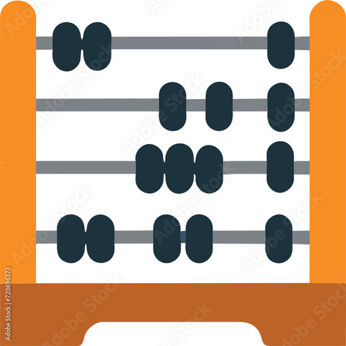 produce an abacus icon, symbolizing early mathematics and learning, icon