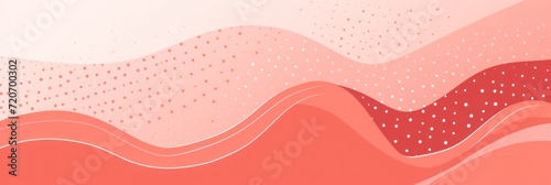 Coral minimalistic background with line and dot pattern
