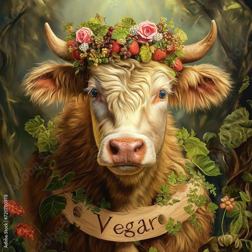 Cow with vegan
