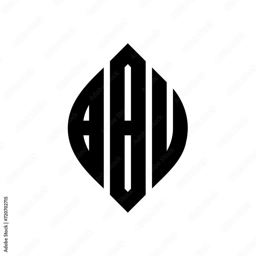 BBU circle letter logo design with circle and ellipse shape. BBU ellipse letters with typographic style. The three initials form a circle logo. BBU Circle Emblem Abstract Monogram Letter Mark Vector. BBU circle letter logo design with circle and ellipse shape. BBU ellipse letters with typographic style. The three initials form a circle logo. BBU Circle Emblem Abstract Monogram Letter Mark Vector.