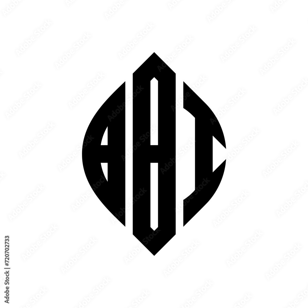 BBI circle letter logo design with circle and ellipse shape. BBI ellipse letters with typographic style. The three initials form a circle logo. BBI Circle Emblem Abstract Monogram Letter Mark Vector. BBI circle letter logo design with circle and ellipse shape. BBI ellipse letters with typographic style. The three initials form a circle logo. BBI Circle Emblem Abstract Monogram Letter Mark Vector.