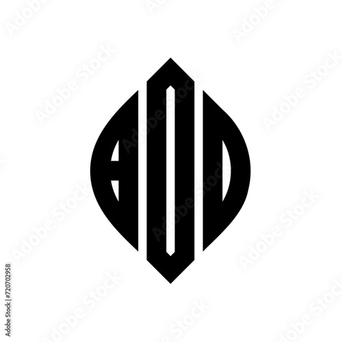 BDD circle letter logo design with circle and ellipse shape. BDD ellipse letters with typographic style. The three initials form a circle logo. BDD Circle Emblem Abstract Monogram Letter Mark Vector.
