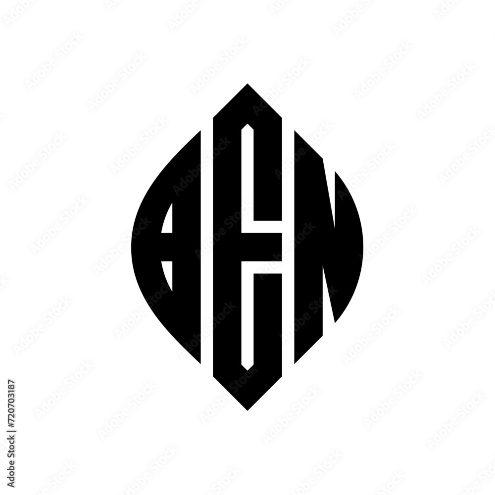 BEN circle letter logo design with circle and ellipse shape. BEN ellipse letters with typographic style. The three initials form a circle logo. BEN Circle Emblem Abstract Monogram Letter Mark Vector. BEN circle letter logo design with circle and ellipse shape. BEN ellipse letters with typographic style. The three initials form a circle logo. BEN Circle Emblem Abstract Monogram Letter Mark Vector.