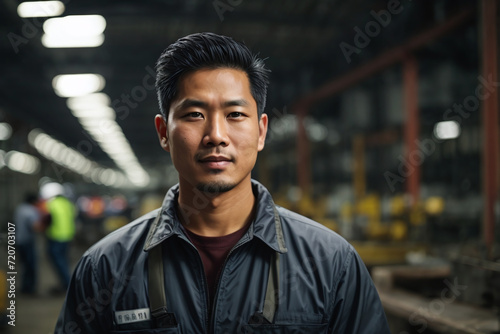 portrait of a worker man in the factory © Magic Art