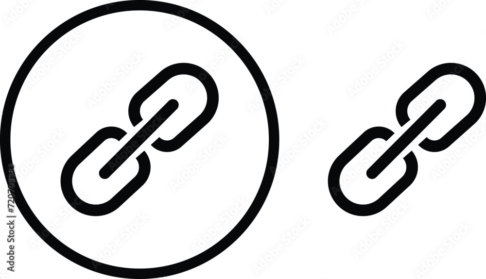 Internet URL or webpage url link icons set. Chain thick line icon, outline vector sign, linear simple pictogram isolated on transparent background. Web link symbol, logo, Connection, Reference. Internet URL or webpage url link icons set. Chain thick line icon, outline vector sign, linear simple pictogram isolated on transparent background. Web link symbol, logo, Connection, Reference.
