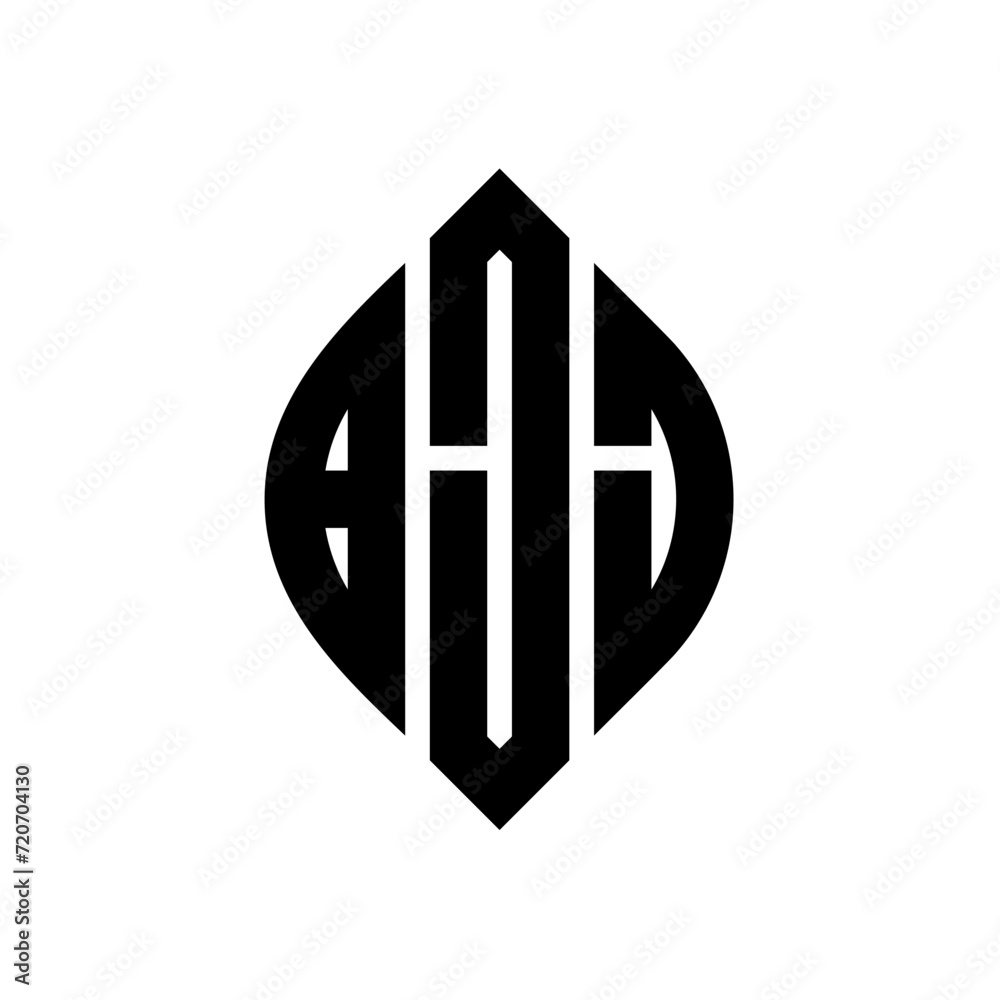 BJJ circle letter logo design with circle and ellipse shape. BJJ ellipse letters with typographic style. The three initials form a circle logo. BJJ Circle Emblem Abstract Monogram Letter Mark Vector. BJJ circle letter logo design with circle and ellipse shape. BJJ ellipse letters with typographic style. The three initials form a circle logo. BJJ Circle Emblem Abstract Monogram Letter Mark Vector.