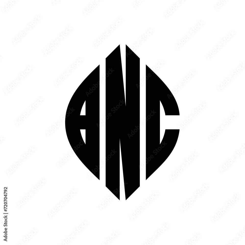BNC circle letter logo design with circle and ellipse shape. BNC ellipse letters with typographic style. The three initials form a circle logo. BNC Circle Emblem Abstract Monogram Letter Mark Vector. BNC circle letter logo design with circle and ellipse shape. BNC ellipse letters with typographic style. The three initials form a circle logo. BNC Circle Emblem Abstract Monogram Letter Mark Vector.