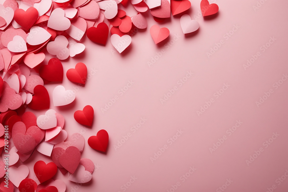 valentine hearts background red and pink