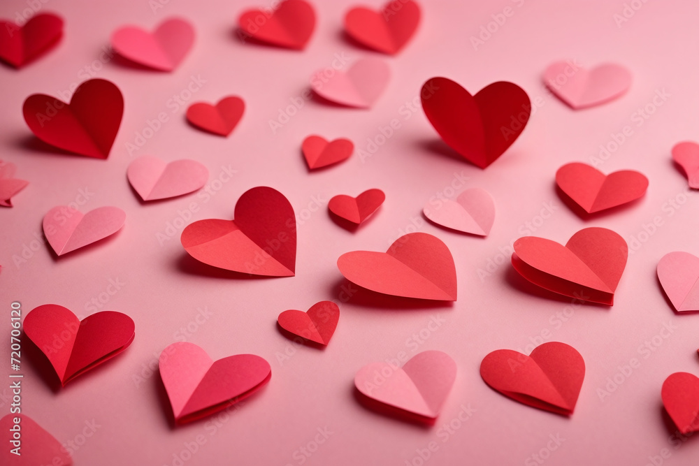 valentine hearts background red and pink