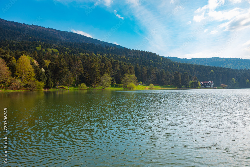 Bolu Golcuk Nature Park view with lake and forest. Bolu Golcuk Nature Park view with lake and forest.