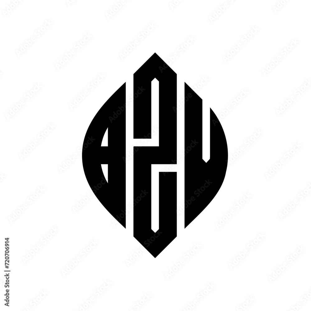 BZV circle letter logo design with circle and ellipse shape. BZV ellipse letters with typographic style. The three initials form a circle logo. BZV Circle Emblem Abstract Monogram Letter Mark Vector. BZV circle letter logo design with circle and ellipse shape. BZV ellipse letters with typographic style. The three initials form a circle logo. BZV Circle Emblem Abstract Monogram Letter Mark Vector.