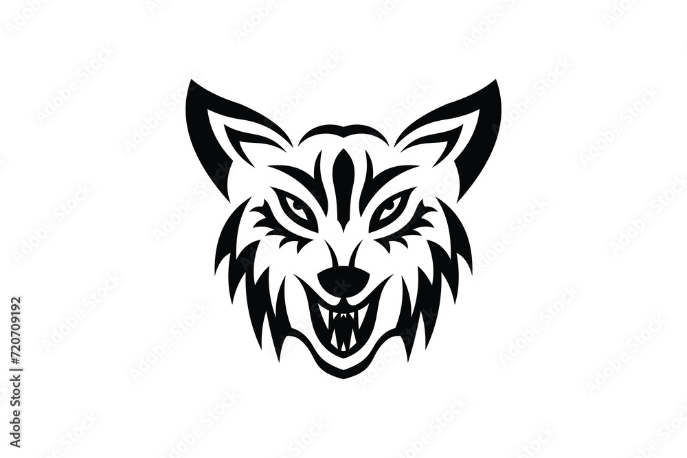 head wolf logo design