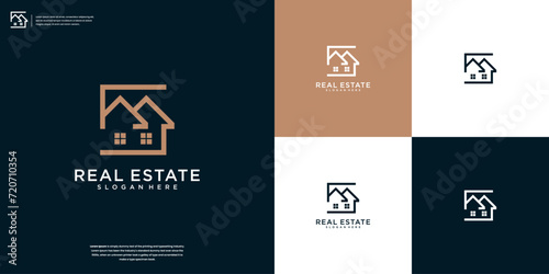 Twin home real estate logo design
