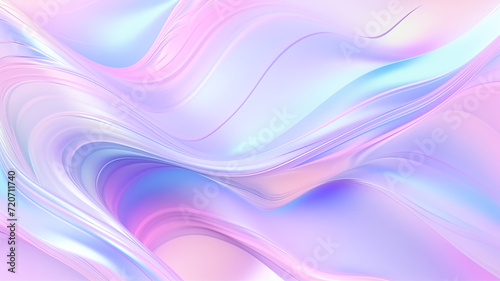 Holographic abstract pastel colors backdrop. Hologram gradient neon color. Foil effect. Rainbow graphic.