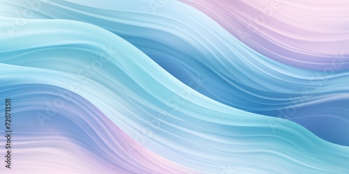 Cyan seamless pattern of blurring lines in different pastel colours, watercolor style © Michael