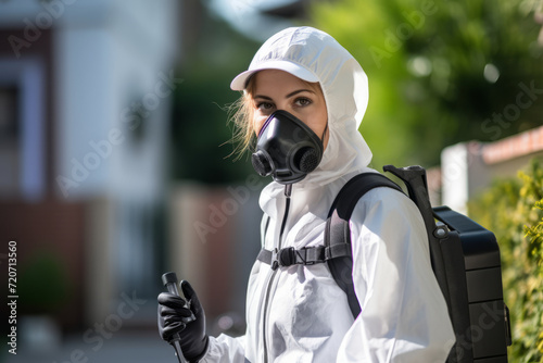 A Glimpse into the Life of a Female Pest Control Worker in a Residential Neighborhood