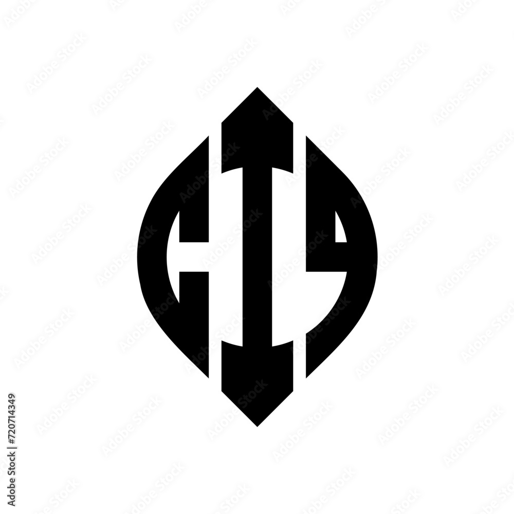 CIQ circle letter logo design with circle and ellipse shape. CIQ ellipse letters with typographic style. The three initials form a circle logo. CIQ Circle Emblem Abstract Monogram Letter Mark Vector.
