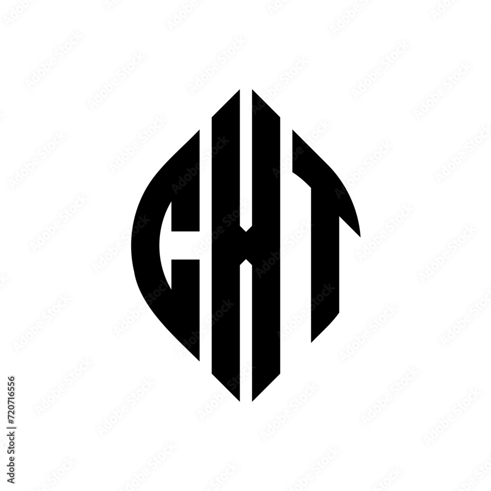 CXT circle letter logo design with circle and ellipse shape. CXT ellipse letters with typographic style. The three initials form a circle logo. CXT Circle Emblem Abstract Monogram Letter Mark Vector. CXT circle letter logo design with circle and ellipse shape. CXT ellipse letters with typographic style. The three initials form a circle logo. CXT Circle Emblem Abstract Monogram Letter Mark Vector.
