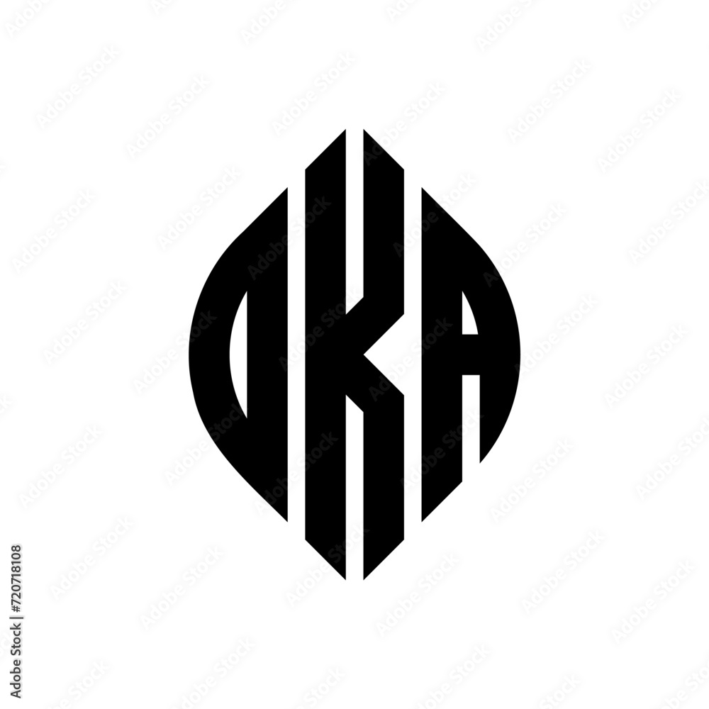 DKA circle letter logo design with circle and ellipse shape. DKA ellipse letters with typographic style. The three initials form a circle logo. DKA circle emblem abstract monogram letter mark vector. DKA circle letter logo design with circle and ellipse shape. DKA ellipse letters with typographic style. The three initials form a circle logo. DKA circle emblem abstract monogram letter mark vector.