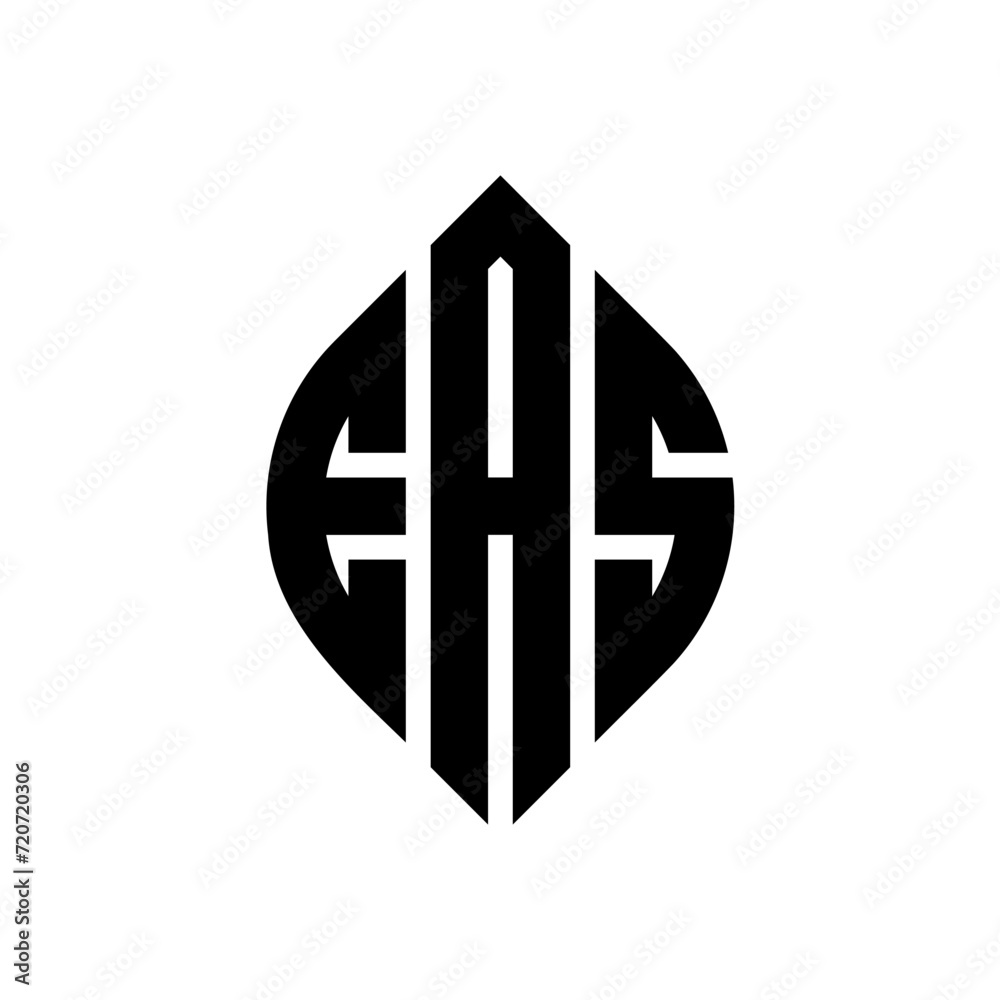 EAS circle letter logo design with circle and ellipse shape. EAS ellipse letters with typographic style. The three initials form a circle logo. EAS Circle Emblem Abstract Monogram Letter Mark Vector. EAS circle letter logo design with circle and ellipse shape. EAS ellipse letters with typographic style. The three initials form a circle logo. EAS Circle Emblem Abstract Monogram Letter Mark Vector.