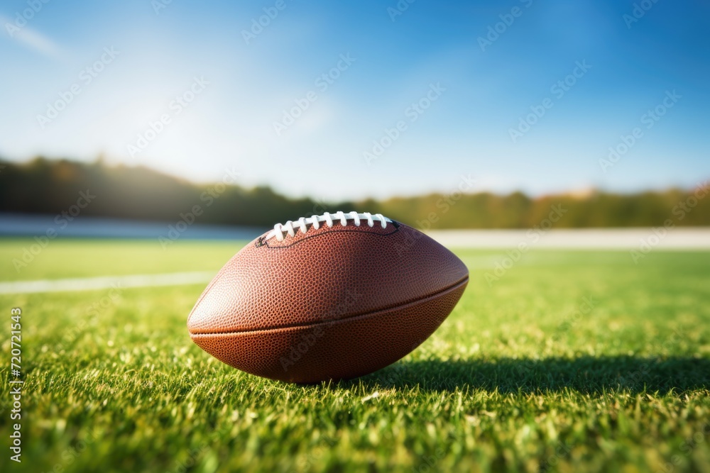 Aerial Football Motion: Overhead view showcasing the mesmerizing motion of an American football in mid-air flight Aerial Football Motion: Overhead view showcasing the mesmerizing motion of an American football in mid-air flight