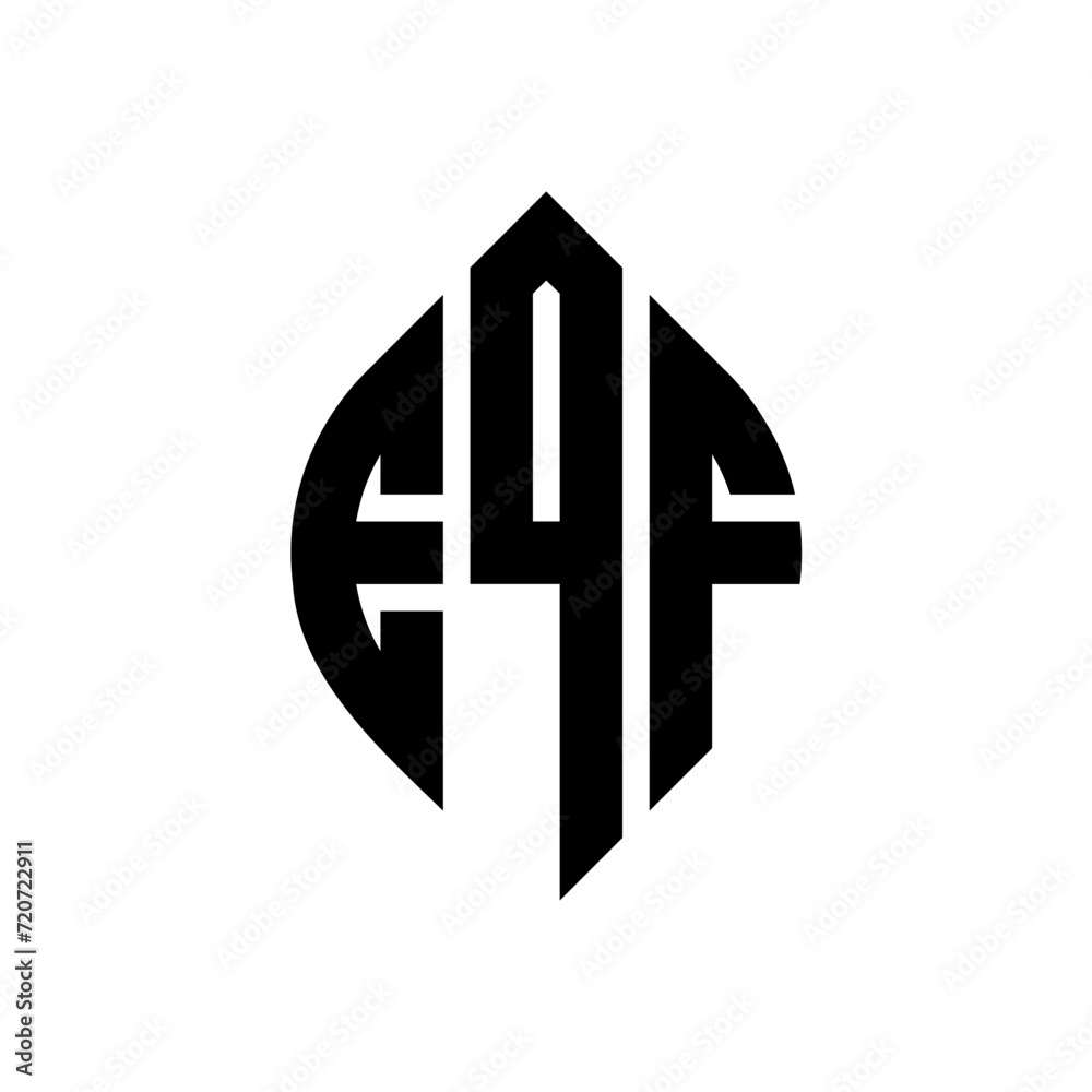 EQF circle letter logo design with circle and ellipse shape. EQF ellipse letters with typographic style. The three initials form a circle logo. EQF Circle Emblem Abstract Monogram Letter Mark Vector. EQF circle letter logo design with circle and ellipse shape. EQF ellipse letters with typographic style. The three initials form a circle logo. EQF Circle Emblem Abstract Monogram Letter Mark Vector.
