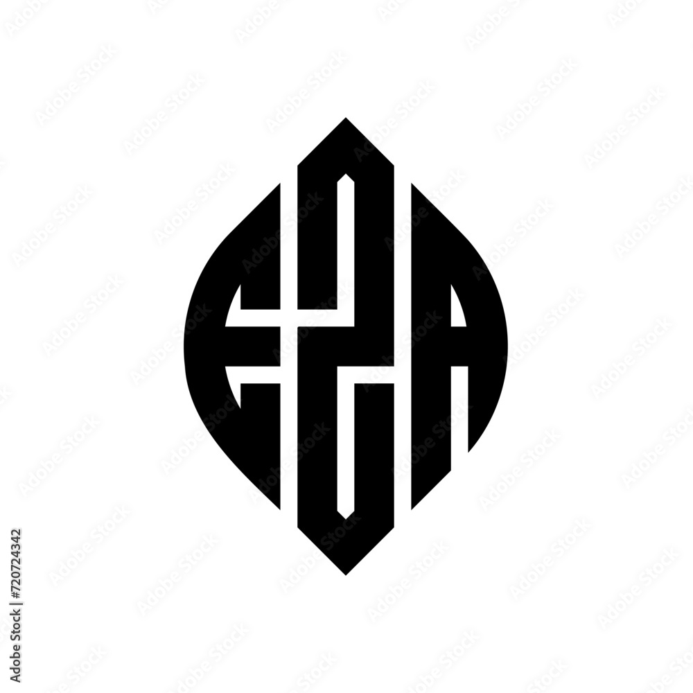 EZA circle letter logo design with circle and ellipse shape. EZA ellipse letters with typographic style. The three initials form a circle logo. EZA Circle Emblem Abstract Monogram Letter Mark Vector. EZA circle letter logo design with circle and ellipse shape. EZA ellipse letters with typographic style. The three initials form a circle logo. EZA Circle Emblem Abstract Monogram Letter Mark Vector.